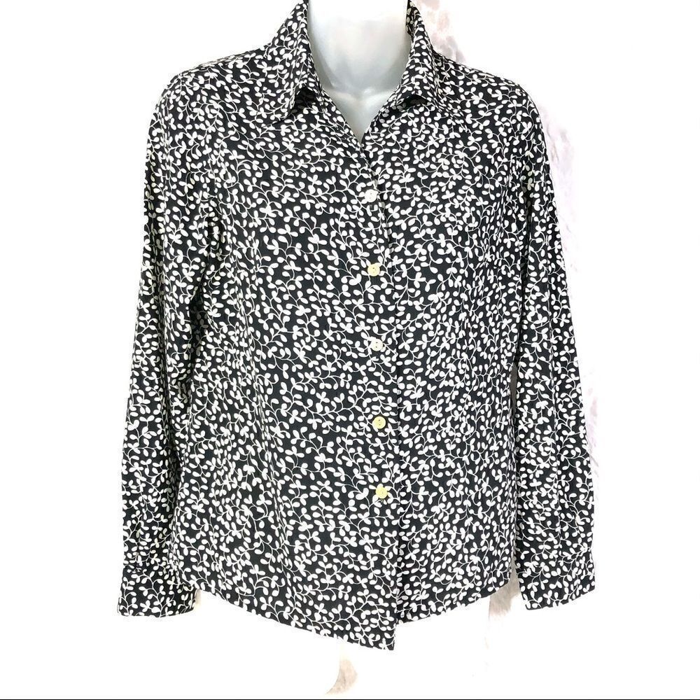 Covington petite floral button up blouse shirt top